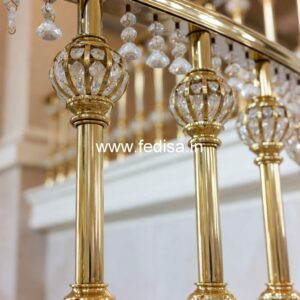 Custom Brass Railing Design For Staircases Baluster Steel Design