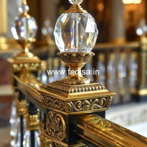 Elegant Brass Handrail Design For Interiors Flat Railing Design