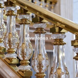 Elegant Brass Staircase Railing For Villas Best Balcony Steel Railing Design