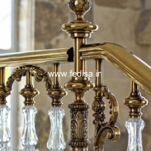 Stylish Brass Stair Railing For Modern Homes Staircase Railing Design Pinterest