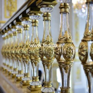 Brass Stair Railing Design With Premium Finish Simple Balcony Railing