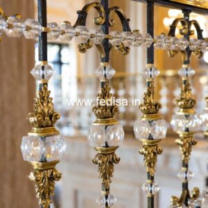 Decorative Brass Stair Railing With Unique Style Glass Railing Design For Roof