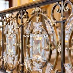 Premium Brass Staircase Railing Collection Steel Railing For Sitout