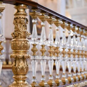 Antique Brass Staircase Railing For Royal Homes Steel Modern Railing Design
