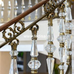 Custom Brass Staircase Railing With Designer Look Concrete Balcony Railing Design