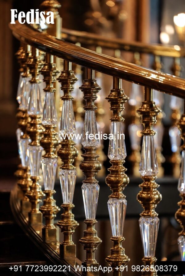 Antique Brass Handrail Design For Classic Interiors Modern Stair ...