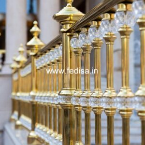 Designer Brass Stair Railing With Artistic Work Railings By Design