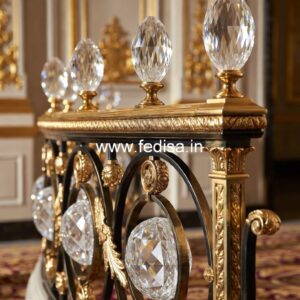 Luxury Brass Balcony Railing With Designer Finish Top Roof Railing Design
