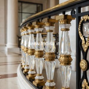 Premium Brass Staircase Handrail For Homes Classic Handrail Design