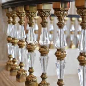 Luxury Brass Railing Design For Modern Villas Staircase Design With Glass Railing