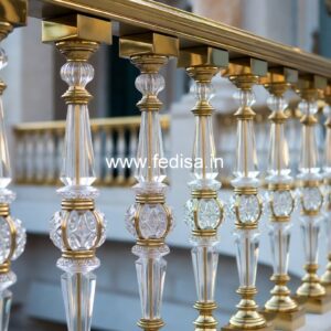 Decorative Brass Railing Design For Elegant Villas Modern Wooden Railing Design