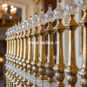 Elegant Brass Balcony Railing With Designer Style Modern Design Stair Railing