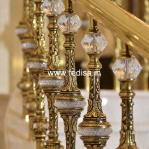 Designer Brass Railing Design For Luxury Villas Balcony Modern Grill Design