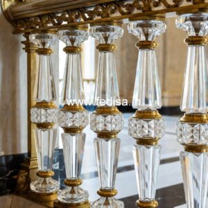 Brass Balcony Railing Design With Luxury Finish Modern Industrial Railing