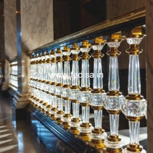 Decorative Brass Handrail For Stylish Staircases Railing Loha Ka Design