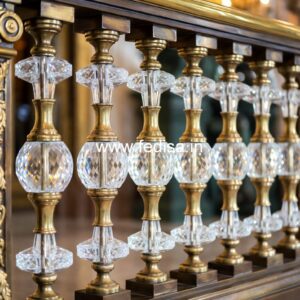 Brass Stair Railing Design For Classic Interiors Jeene Ki Railing Steel Wali