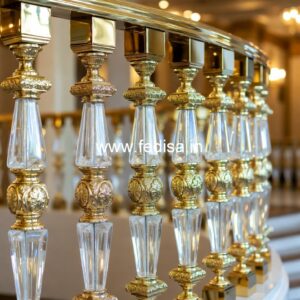 Luxury Brass Railing Design With Detailing Railing Glass Design For Stairs