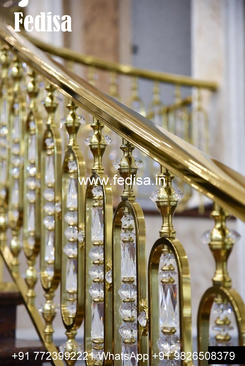 Brass Railing Design For Contemporary Homes Iron Grill Design For Staircase