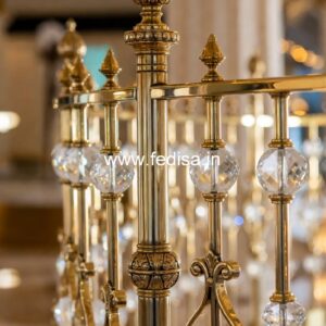 Brass Balcony Railing With Artistic Work Steel Handrail Sitout