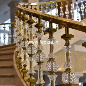 Modern Brass Handrail Design For Staircase Decorative Wood Railing Designs