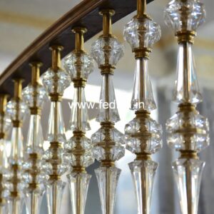 Elegant Brass Staircase Railing For Villas Modern Staircase With Glass Railing