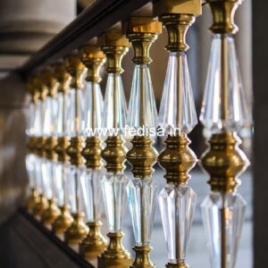 Luxury Brass Balcony Railing Inspiration Modern Wooden Stairs Railing Design