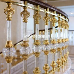 Minimalist Brass Railing Design For Modern Interiors Balcony Grill Design
