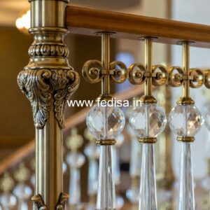 Modern Brass Handrail For Stylish Staircases House Front Veranda Grill Design