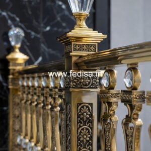 Brass Staircase Railing Design With Modern Appeal Window Grill Design Simple