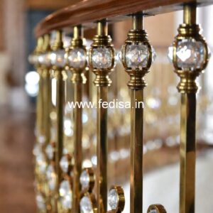 Luxury Brass Railing Design For Stair Interiors Safety Grill Design