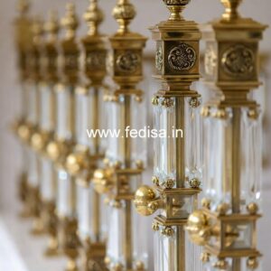 Custom Brass Staircase Railing For Homes Jangla Grill Design