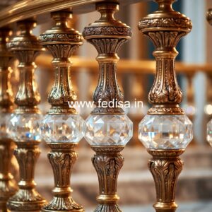 Elegant Brass Railing Design For Interior Projects Window Grill Design For Home