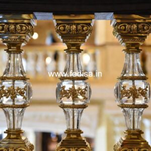 Decorative Brass Balcony Railing With Premium Style Steel Window Grill Design