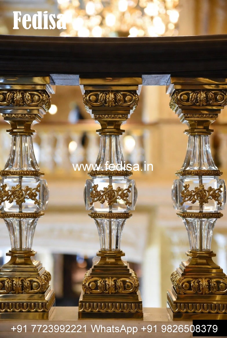 Decorative Brass Balcony Railing With Premium Style Steel Window Grill Design