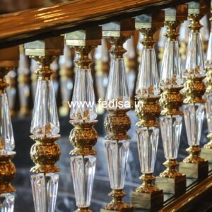 Designer Brass Staircase Handrail For Homes Aluminum Grill Design