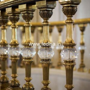 Premium Brass Handrail Design For Elegant Homes Front Door Grill Design