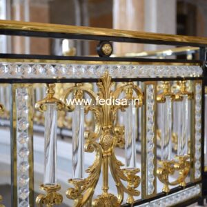Antique Brass Staircase Railing Design For Villas MS Window Grill Design