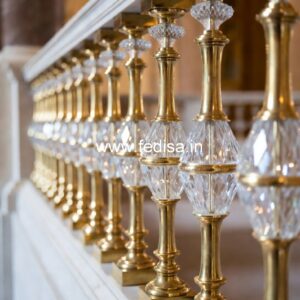 Designer Brass Balcony Railing For Stylish Homes Elevation Grill Design