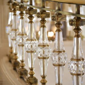 Designer Brass Balcony Railing With Unique Finish Veranda Grill Design For House