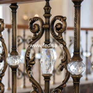 Stylish Brass Handrail Design For Contemporary Homes Window Grill Color Paint