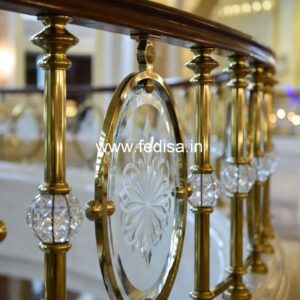 Decorative Brass Staircase Railing With Fine Finish Stainless Steel Main Door Grill Design