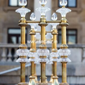 Premium Brass Handrail Design With Artistic Finish Window Safety Grill Design