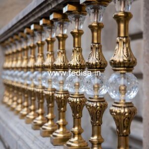 Premium Brass Stair Railing Design For Modern Homes Loha Grill
