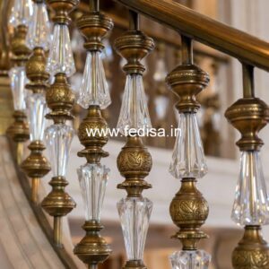 Luxury Brass Handrail Design For Elegant Staircases MS Grill Design For Balcony