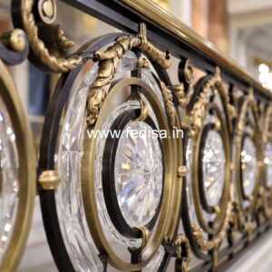 Luxury Brass Railing Design For Modern Homes Lohe Ki Khidki Ka Design