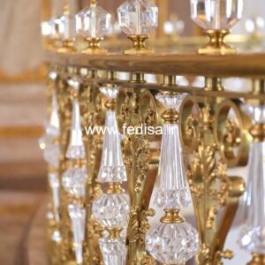 Modern Brass Railing Design With Stylish Finish Sliding Grill Door For Balcony