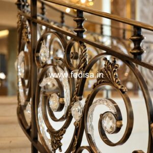 Contemporary Brass Railing Design For Luxury Homes Safety Door Design MS