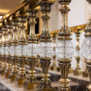 Custom Brass Railing Design For Staircases Arch Grill Design