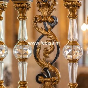 Custom Brass Staircase Railing Design For Homes Welding Grill Design