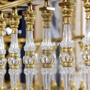 Stylish Brass Staircase Railing Design Lohe Ki Khidki Design